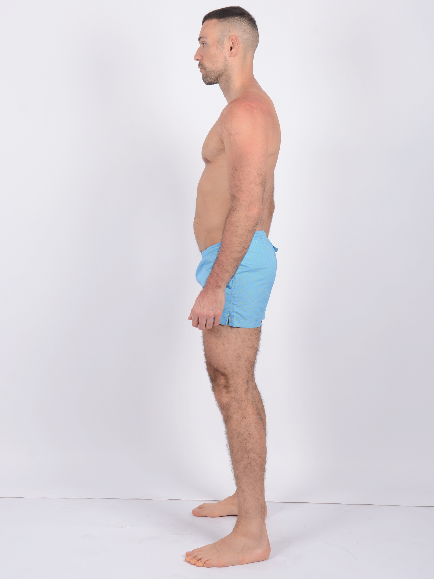 Maillot de bain géométrique bleu