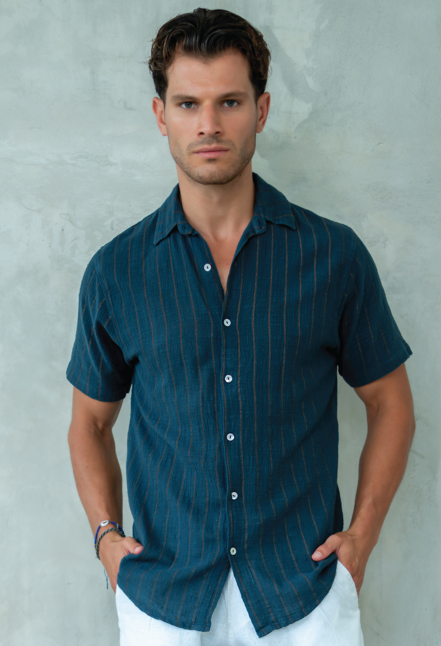 Shirt Jonas Stripe Dark Blue