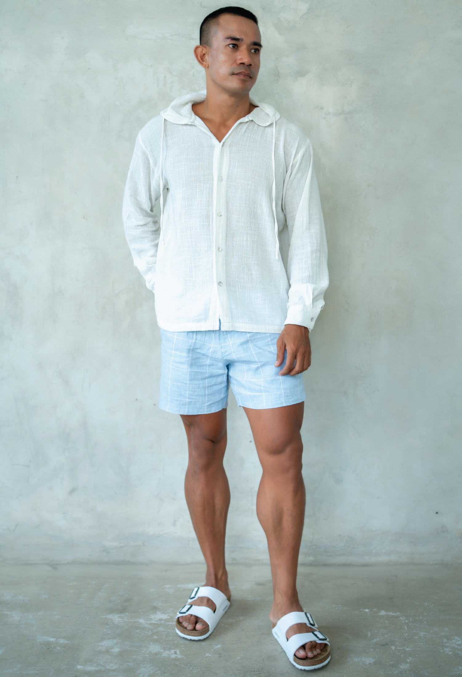 Short Julio Square Light Blue